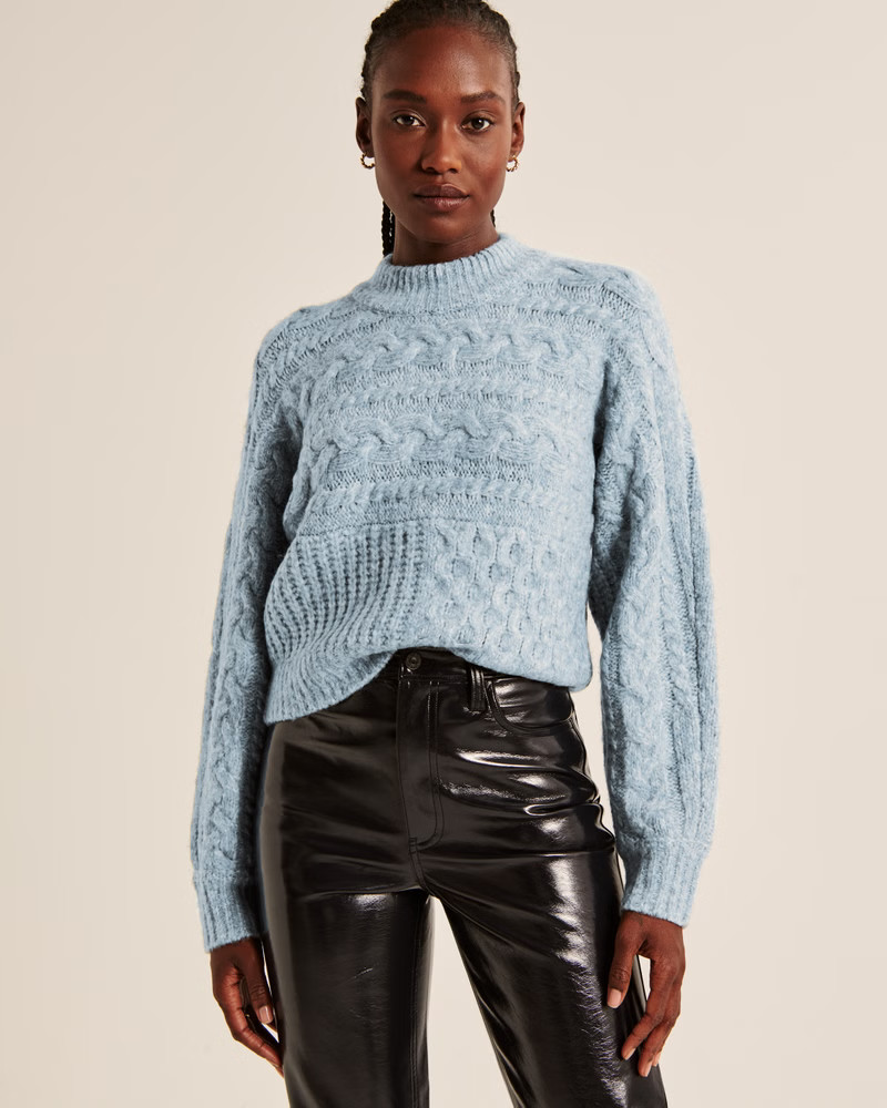 Women's Cable Crew Dolman Sweater | Women's | Abercrombie.com | Abercrombie & Fitch (US)