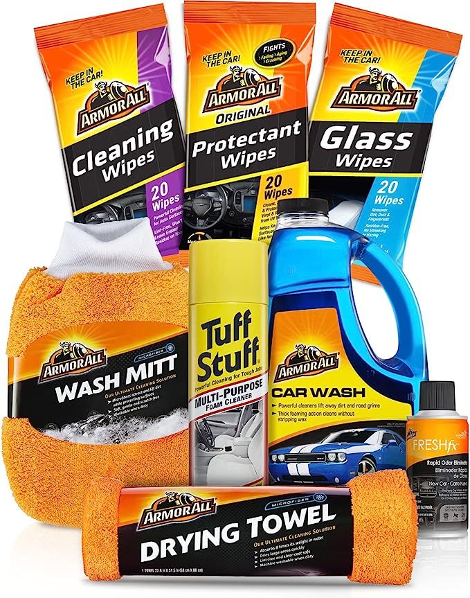 Car Wash and Cleaner Kit by Armor All, Includes Cleaning Wipes for Car Interior, Cleaner Concentr... | Amazon (US)