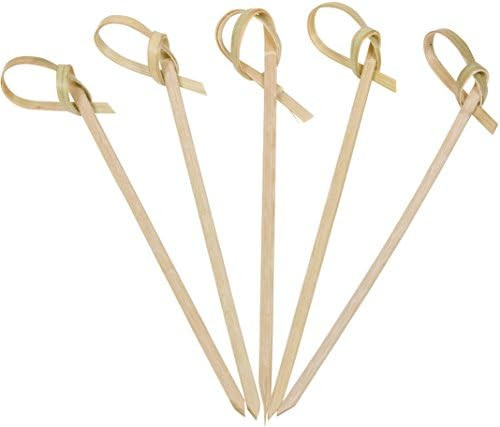 KingSeal Bamboo Wood Flower Knot Picks, Skewers, 3.5 Inches, Perfect for Cocktails and Appetizers -  | Amazon (US)