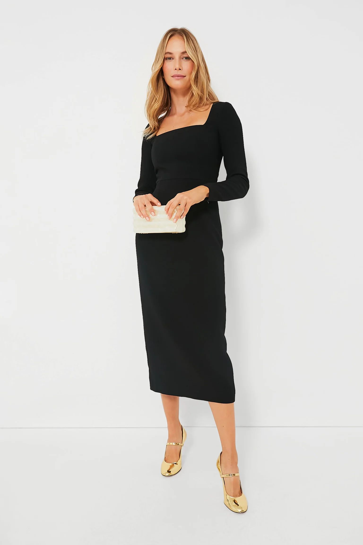 Black Erletta Double Crepe Dress | Tuckernuck (US)