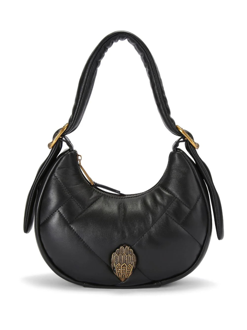 Kurt Geiger London small Kensington Hobo Puff leather shoulder bag - Black | Farfetch Global
