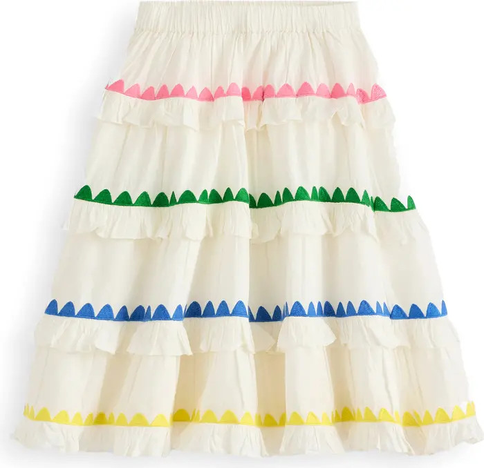 Kids' Cotton Tiered Midi Skirt | Nordstrom