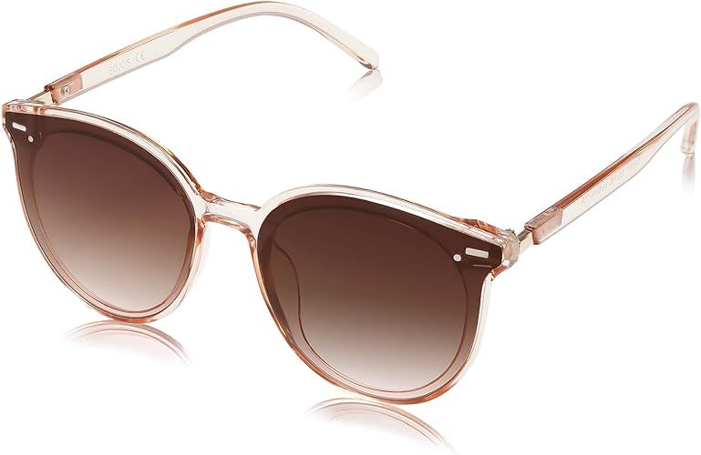 Amazon.com: SOJOS Classic Round Sunglasses for Women Men Retro Vintage Large Plastic Frame BLOSSO... | Amazon (US)