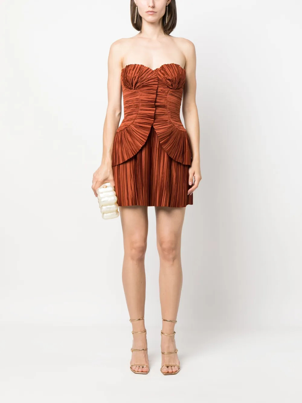 Charlique pleat-detail dress | Farfetch Global