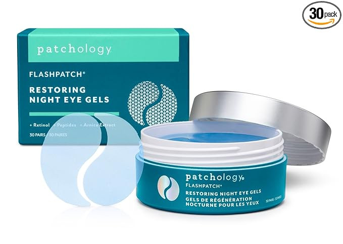 Patchology FlashPatch Restoring Night Eye Gel Patches with Retinol, Squalane & Peptides – Hydro... | Amazon (US)