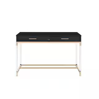 Acme Furniture Adiel 47 in. Black and Gold Writing Desk-93104 - The Home Depot | The Home Depot