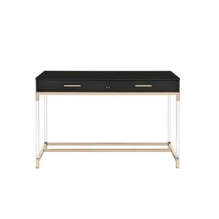 Acme Furniture Adiel 47 in. Black and Gold Writing Desk-93104 - The Home Depot | The Home Depot