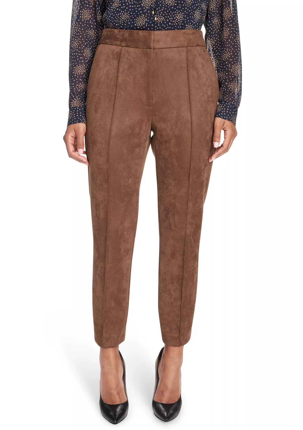 Women's Scuba Suede Ankle Pants | Belk