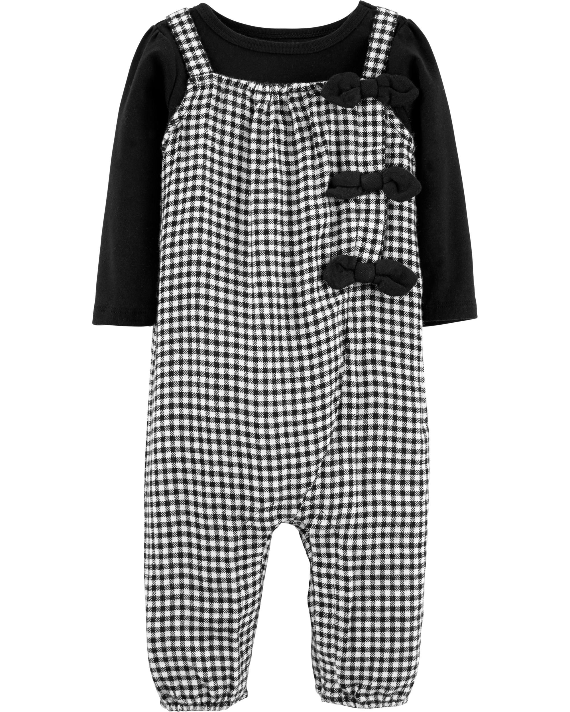 2-Piece Tee & Checkered Jumpsuit Set | OshKosh B'gosh