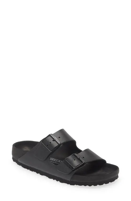 Birkenstock Arizona Exquisite Leather Slide Sandal in Black at Nordstrom, Size 9-9.5Us | Nordstrom