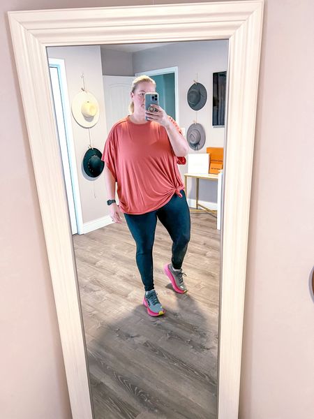 Casual athleisure outfit 

Plus size activewear 
Plus size leggings 
Plus size activewear 
Athleisure 
Athleisure outfit 
Oversized tee 
Plus size casual outfit 

#LTKPlusSize #LTKActive #LTKOver40