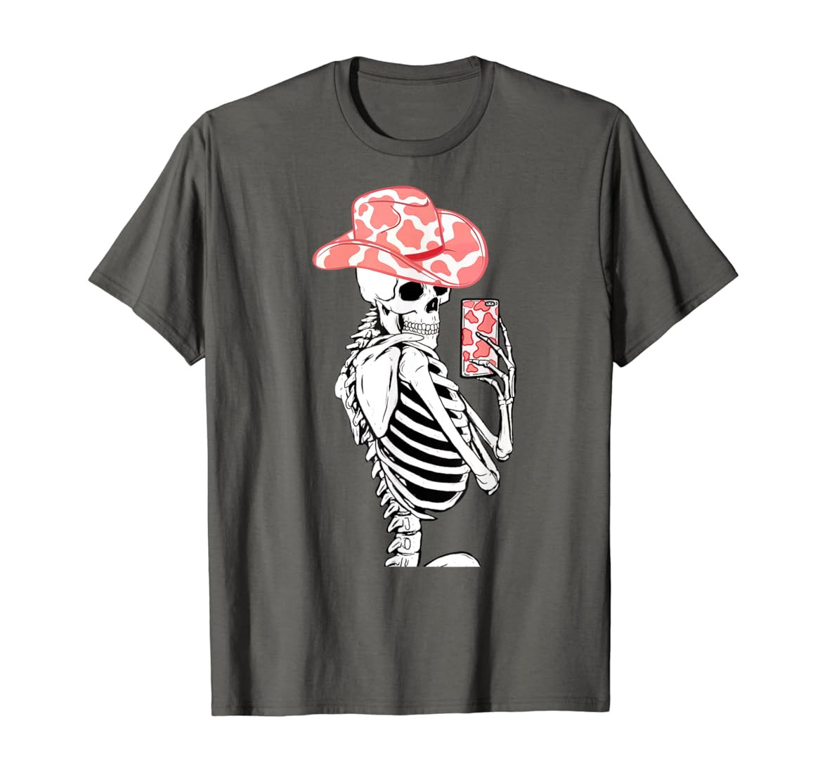 Mirror Selfie leopard Western cowboy cowgirl Skeleton selfie T-Shirt | Amazon (US)