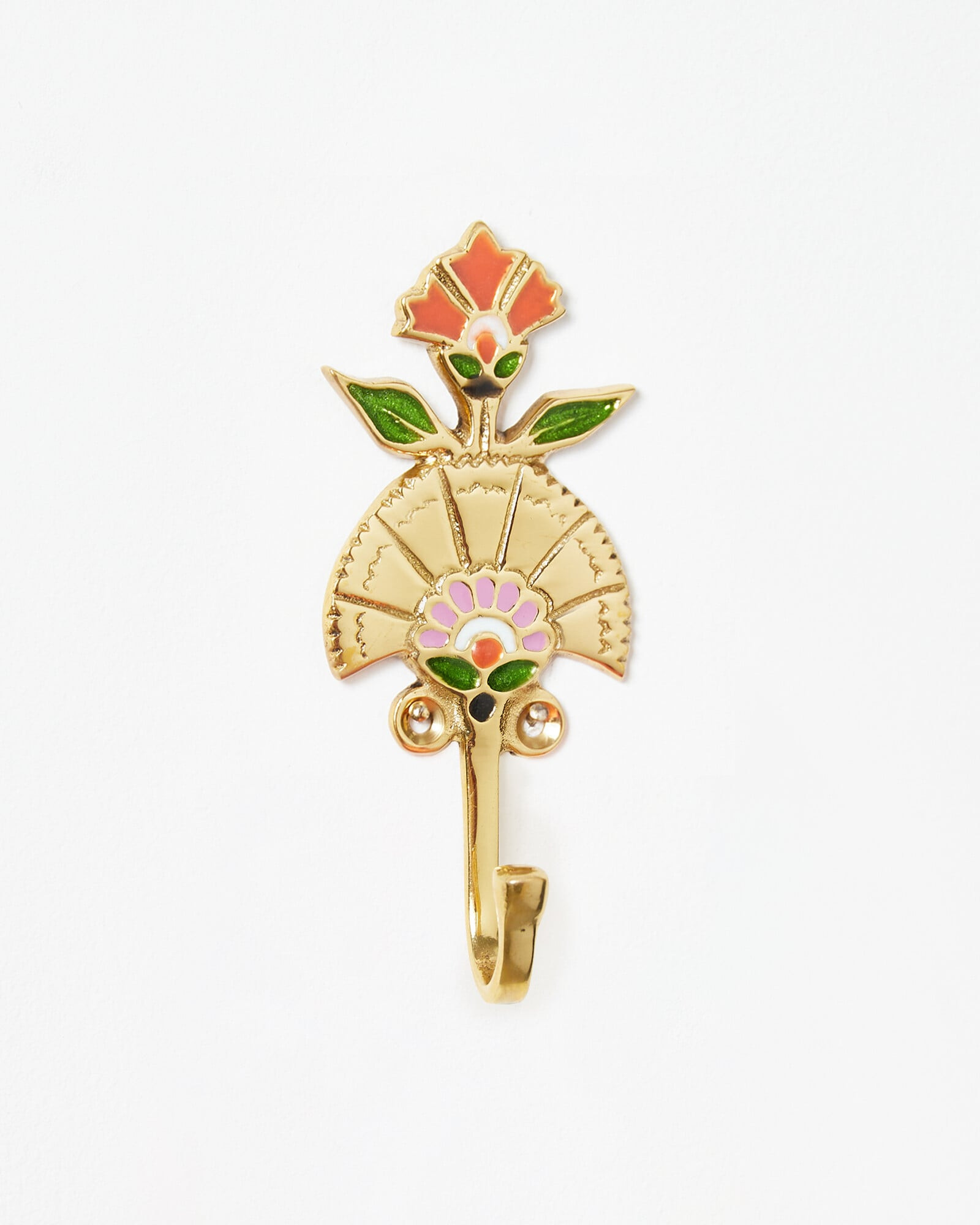 Flower Gold Metal Wall Storage Hook | Oliver Bonas | Oliver Bonas (Global)