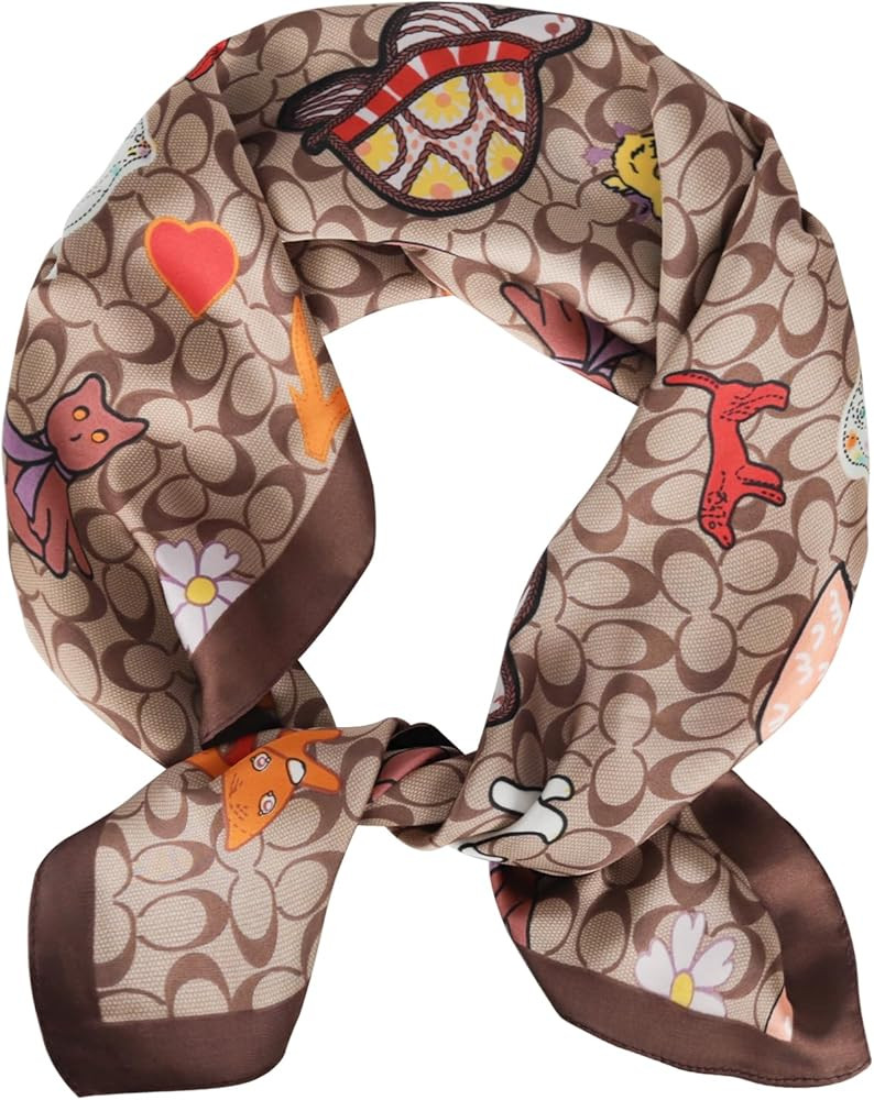 EXTREE Fashion Silky Satin Headscarf for Women Girls: Exquisite Pattern Lightweight Silk Graceful... | Amazon (US)