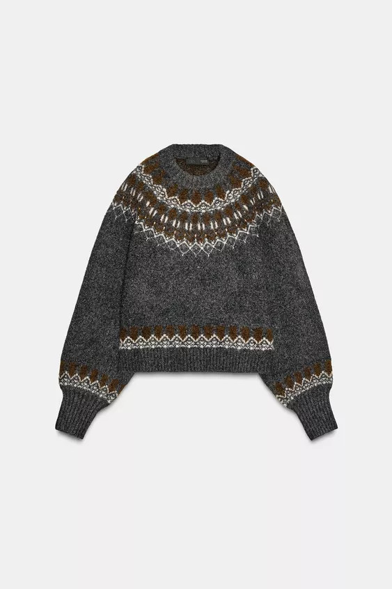 JACQUARD KNIT JUMPER | Zara US