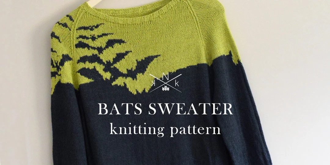 Bats Sweater Knitting Pattern - Etsy | Etsy (US)