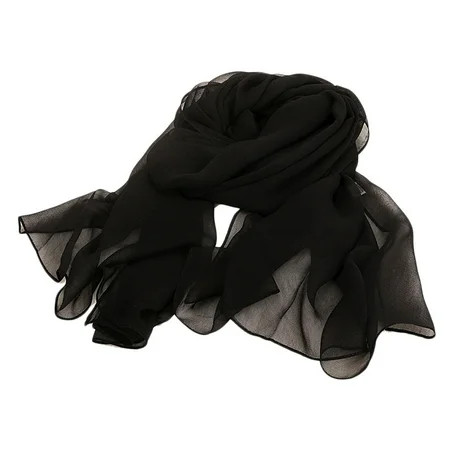 Solid Color Scarf Sunscreen Dancing Scarves Sun Block Cape Women Shawl Dual Scarf Black (160x50cm) | Walmart (US)