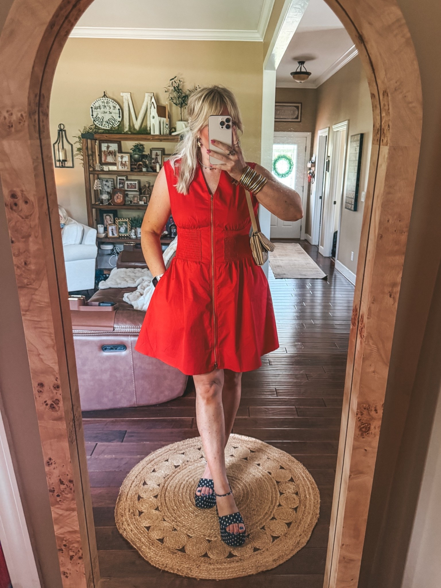 This dress is so pretty and affordable! It’s very flattering and I love the cinch waist. The zipper is functional on the bottom and top too. I’m in my true size medium and it comes in a lot of colors. 
✨Use MANDIE to save @shopbeljoy on my jewelry

#LTKootd #LTKOver40