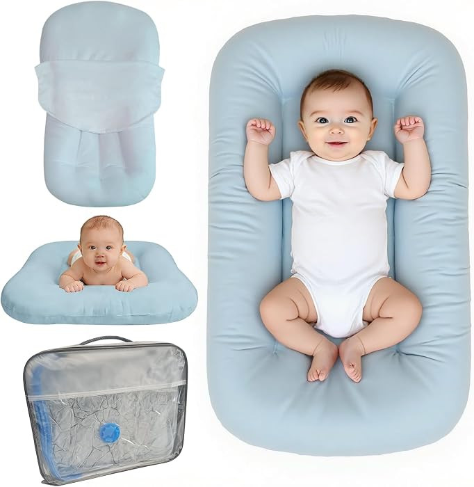 Baby Lounger for Infants Babies 0-24 Months, Bionic Organic Lounger, Soft Cotton Breathable Infan... | Amazon (US)