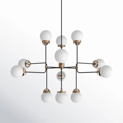 Newport 12 - Light Sputnik Modern Linear Chandelier | Wayfair North America