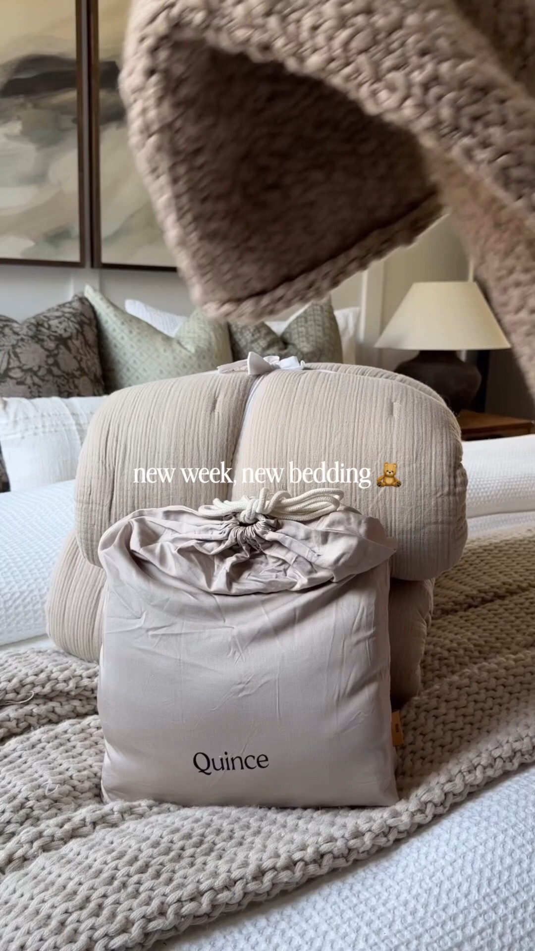 New bedding for the week and it’s exactly the reset I needed 🤍 I switched to bamboo sheets in Sand for that soft, breathable, slightly silky feel, and layered the Airy Gauze Dream Quilt in Dune for the perfect lightweight texture. It’s cozy without feeling heavy and gives that relaxed, lived-in look I always go for.

This combo is so easy, neutral, and works year-round, especially if you love a calm, modern organic bedroom.

Keywords: bamboo sheets, neutral bedding, airy gauze quilt, dune quilt, breathable bedding, soft bedding, layered bedding look, cozy bedroom decor, modern organic bedroom, warm neutral home, minimalist bedroom styling, bed refresh ideas, luxury bedding for less @Quince 

#LTKSaleAlert #LTKMothersDay #LTKHome