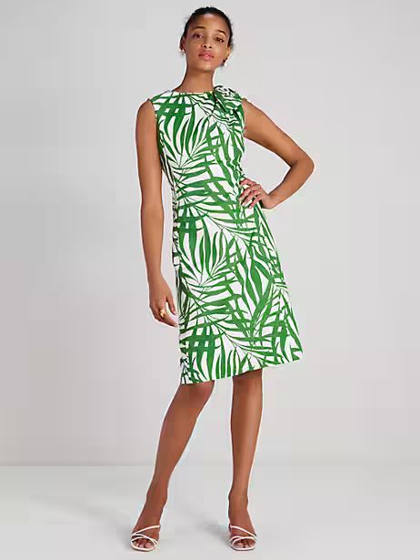 palm fronds knot shoulder dress | Kate Spade (US)