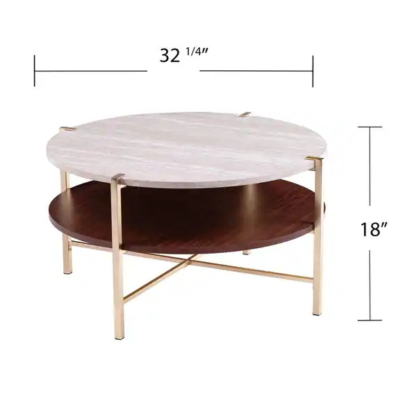 SEI Furniture Aldea Round Faux Marble Coffee Table | Bed Bath & Beyond