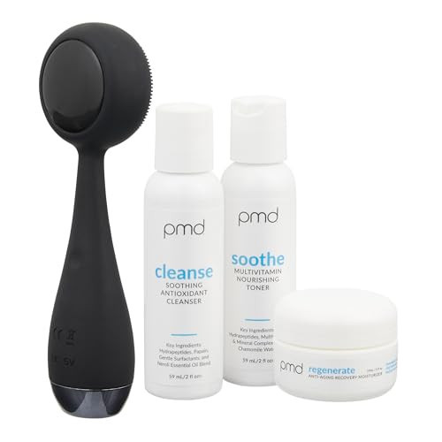 PMD Beauty Clean Pro OB - Smart Facial Cleansing Device with Silicone Brush & Obsidian Gemstone ActiveWarmth Anti-Aging Massager - Waterproof - SonicGlow Vibration - Clear Pores & Blackheads | Amazon (US)