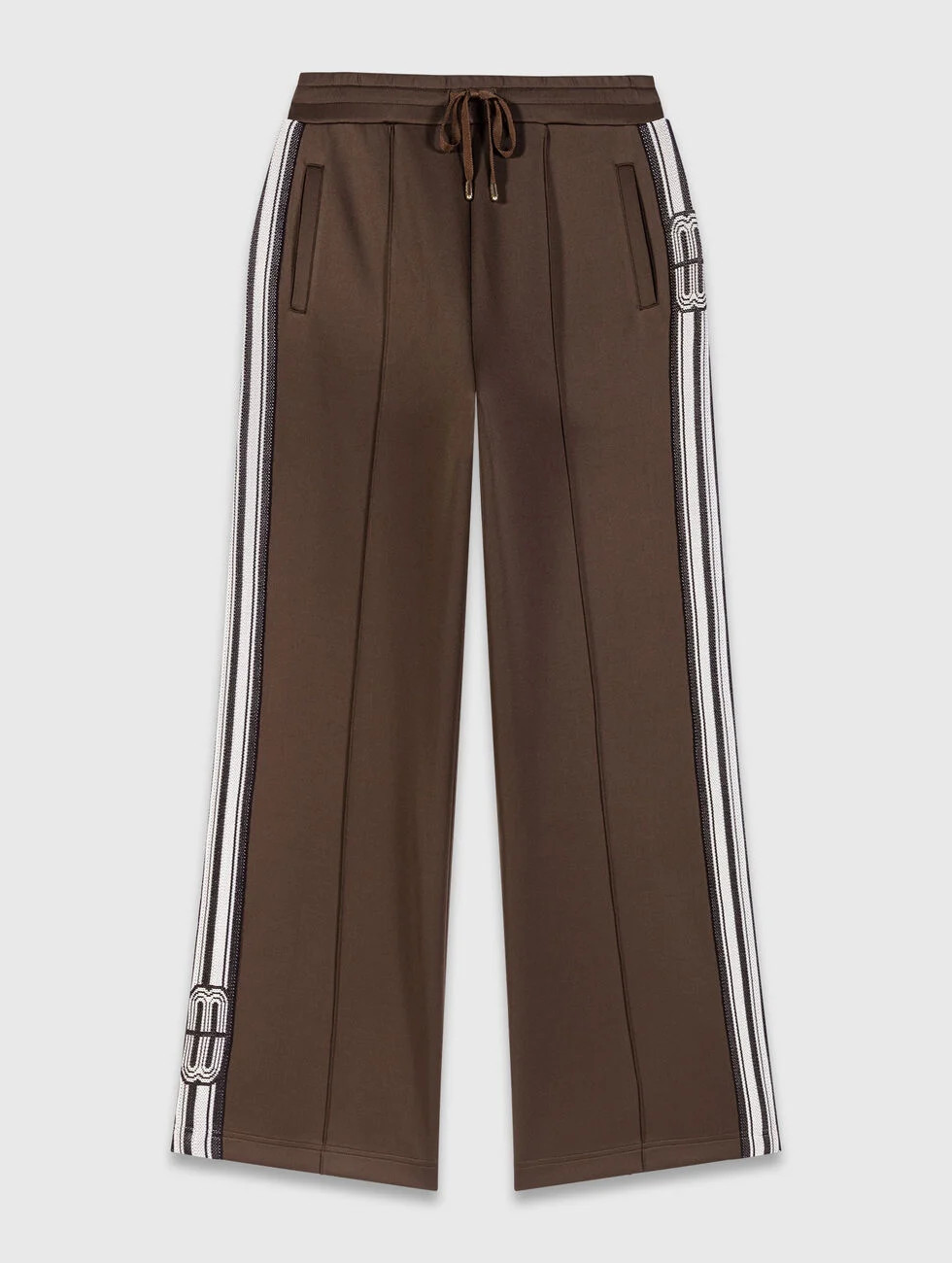 Straight-striped trousers Brown for Women | Maje | Maje US