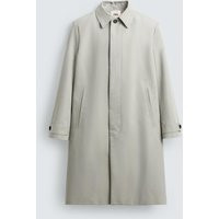Zara - Technical Relaxed Fit Trench Coat - Light Grey - S - Man | Zara UK