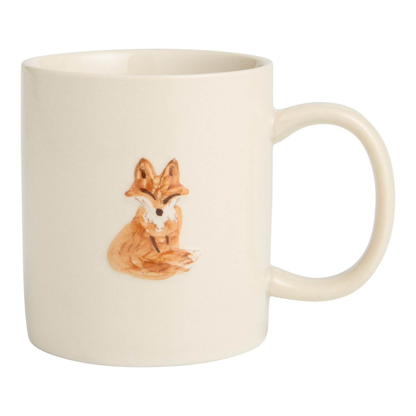 Cream Harvest Critters Hand Painted Ceramic Mug | World Market