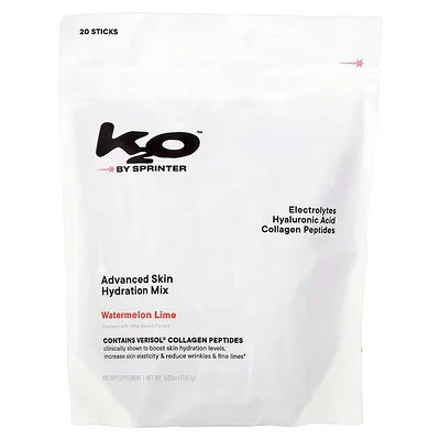 k2o by Sprinter, Advanced Skin Hydration Mix, Watermelon Lime, 20 Sticks, 0.33 oz (9.3 g) Each | iHerb
