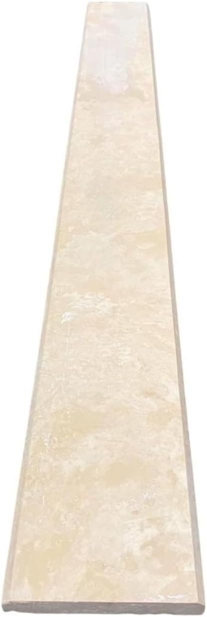 Tenedos Durango Cream Ivory Light Travertine Marble Threshold 6"x36" – Filled & Honed Stone for... | Amazon (US)