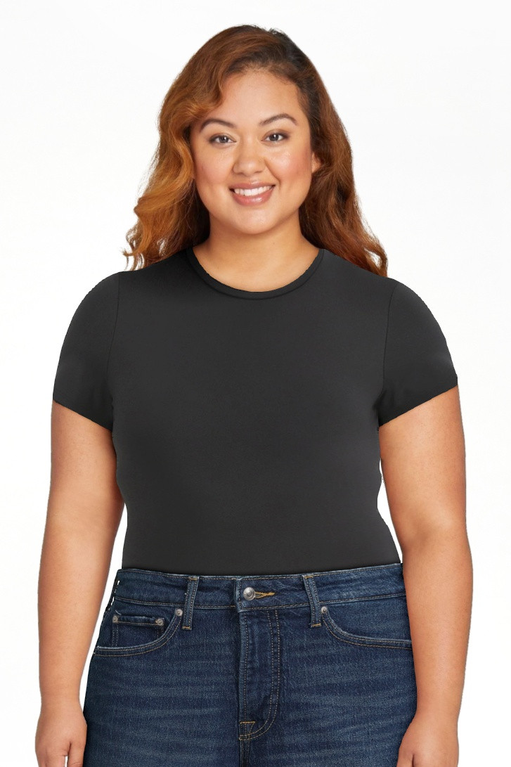 Time and Tru Women's Smoothing Bodysuit with Short Sleeves, Sizes XS-XXXL | Walmart (US)