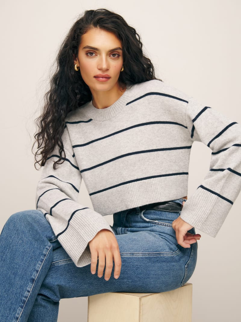 Paloma Cropped Cashmere Crew | Reformation (Global)