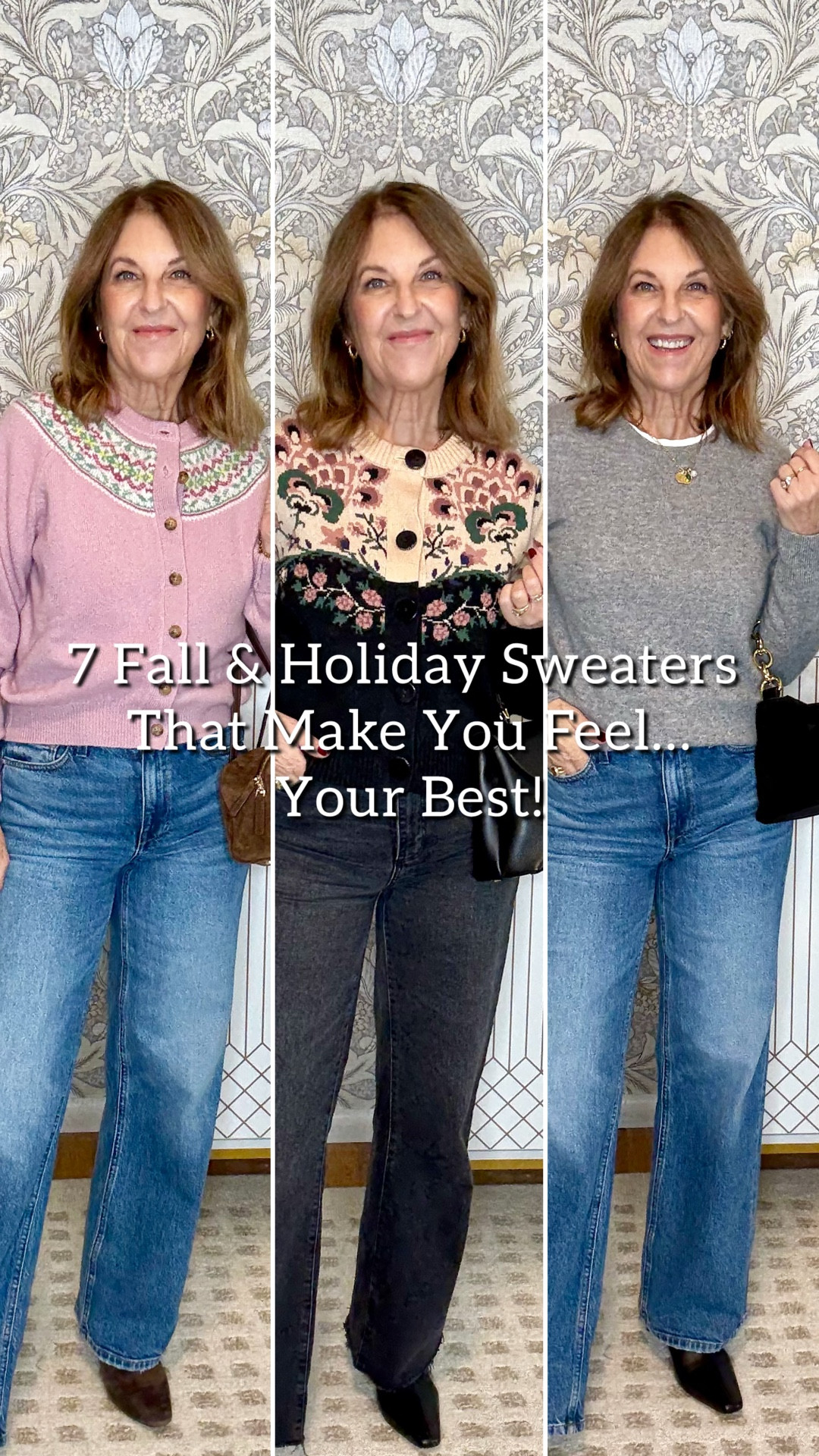 It’s fall and holiday sweater season — the best time to reach for pieces that don’t just look good… they feel good.
Cozy, chic, joyful, festive, confident, and quietly polished — each sweater has a little mood of its own.

I pulled together 7 sweaters I’m loving because they’re soft, wearable, and easy to style with jeans and boots. They’re the pieces you’ll reach for again and again.

Which one feels like you this season? 

#LTKOver40 #LTKHoliday #LTKSeasonal