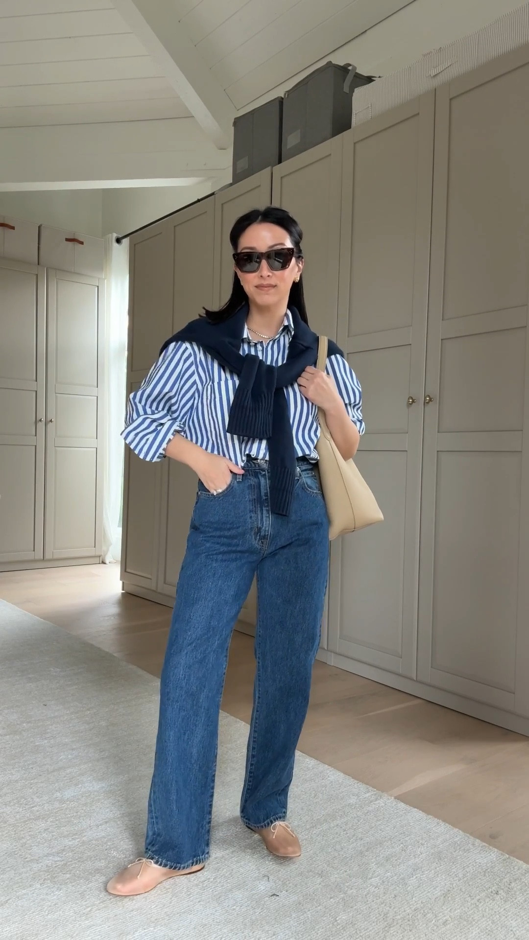 Spring Staple I Re-Wear Every Year: Gap Big Shirt. I love this piece! Button downs are hard to find for petites and this one is perfectly oversized without it being too long. 

Gap Big Shirt petite xs
Silvrlake London Crop jeans 26 - size up
Loeffler Randall ballet flats 5 - run narrow
Everlane cotton sweater xs
The Row N/S Park tote in Medium
Celine sunglasses
Quince Earrings
Dorsey James necklace 15"

Spring outfits, petite style, spring style 


#LTKootd #LTKgrwm #LTKPetite