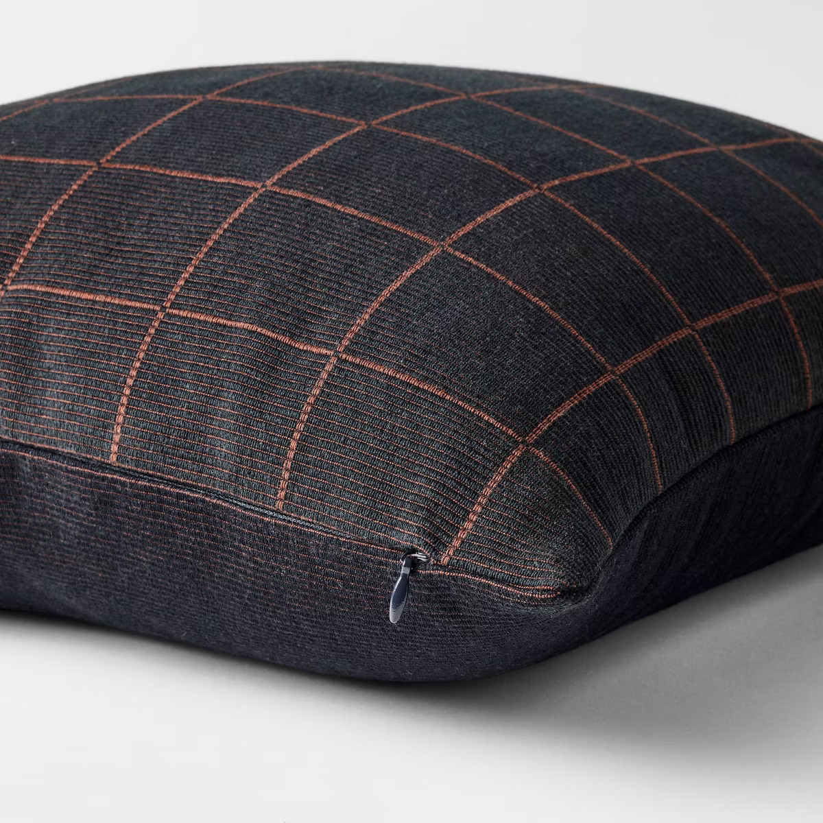 Square Woven Grid Pillow Navy/Burgundy - Threshold™ designed with Studio McGee | Target