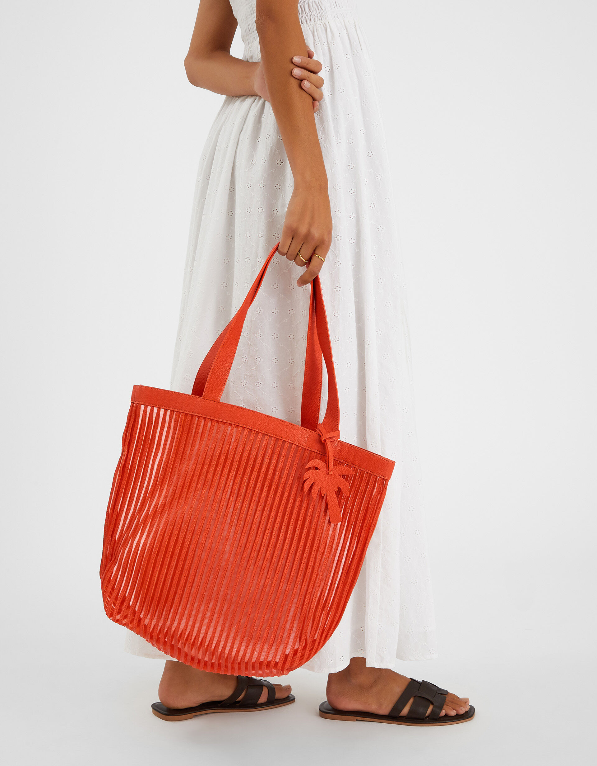 Mesh Stripe Shopper Bag | Accessorize (Global)