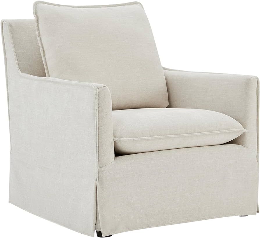KISLOT Accent Chair for Living Room Armchair with Comfy Soft Removable Backrest and Cushion, 30.75''W, Linen | Amazon (US)