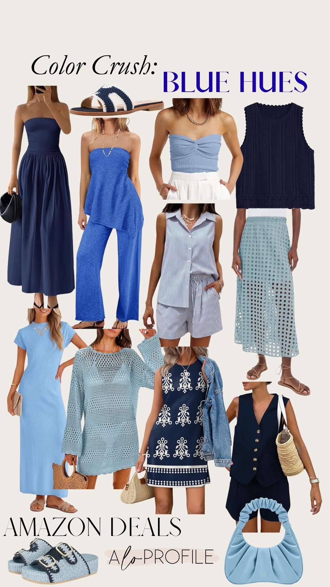 Amazon Summer Color Crush : Blue Hues // Amazon fashion, summer fashion, summer outfit, vacation outfit, trending summer colors, summer style, vacay style, vacay outfit, summer outfit inspo