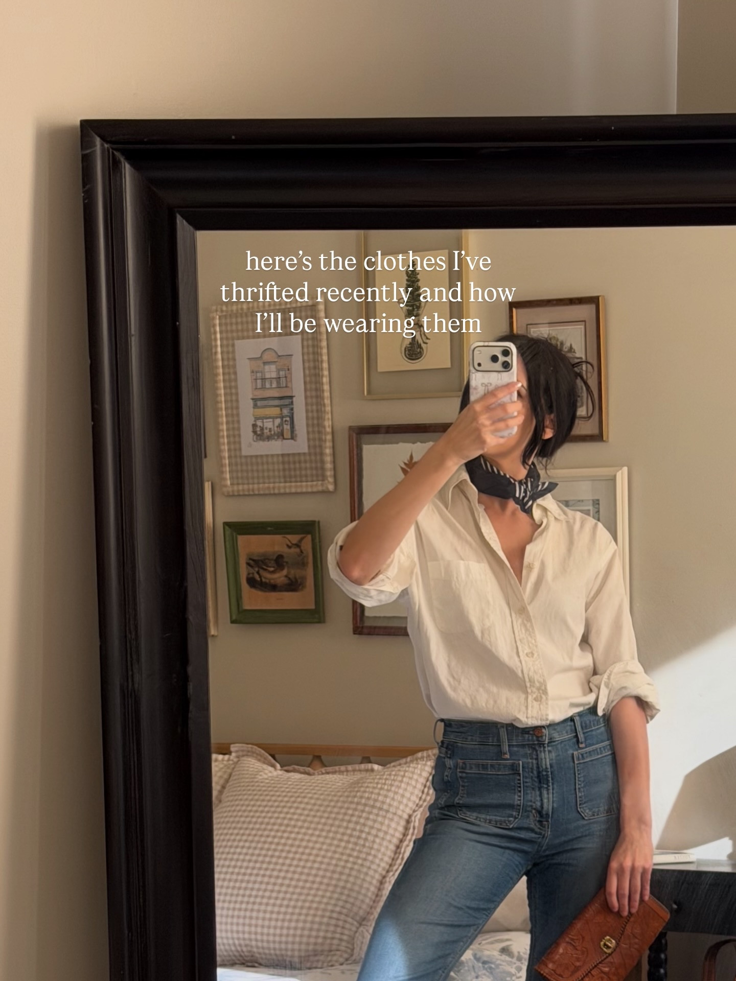 My recent thrift finds, and how I’ll be wearing them (can someone wake me up when spring arrives??) 

I’m definitely finding myself grabbing more “classics” lately. Pieces I can see myself keeping for years and years and styling a million different ways. 
~ A good rain jacket (in a classic chore-style)
~ Baseball hats, both for the look and also always good to have a little extra sun protection 
~ Denim/Blue oversized button-down. Perfect for layering or throwing over a bathing suit 
~ a crewneck sweatshirt never really goes out of style, does it?