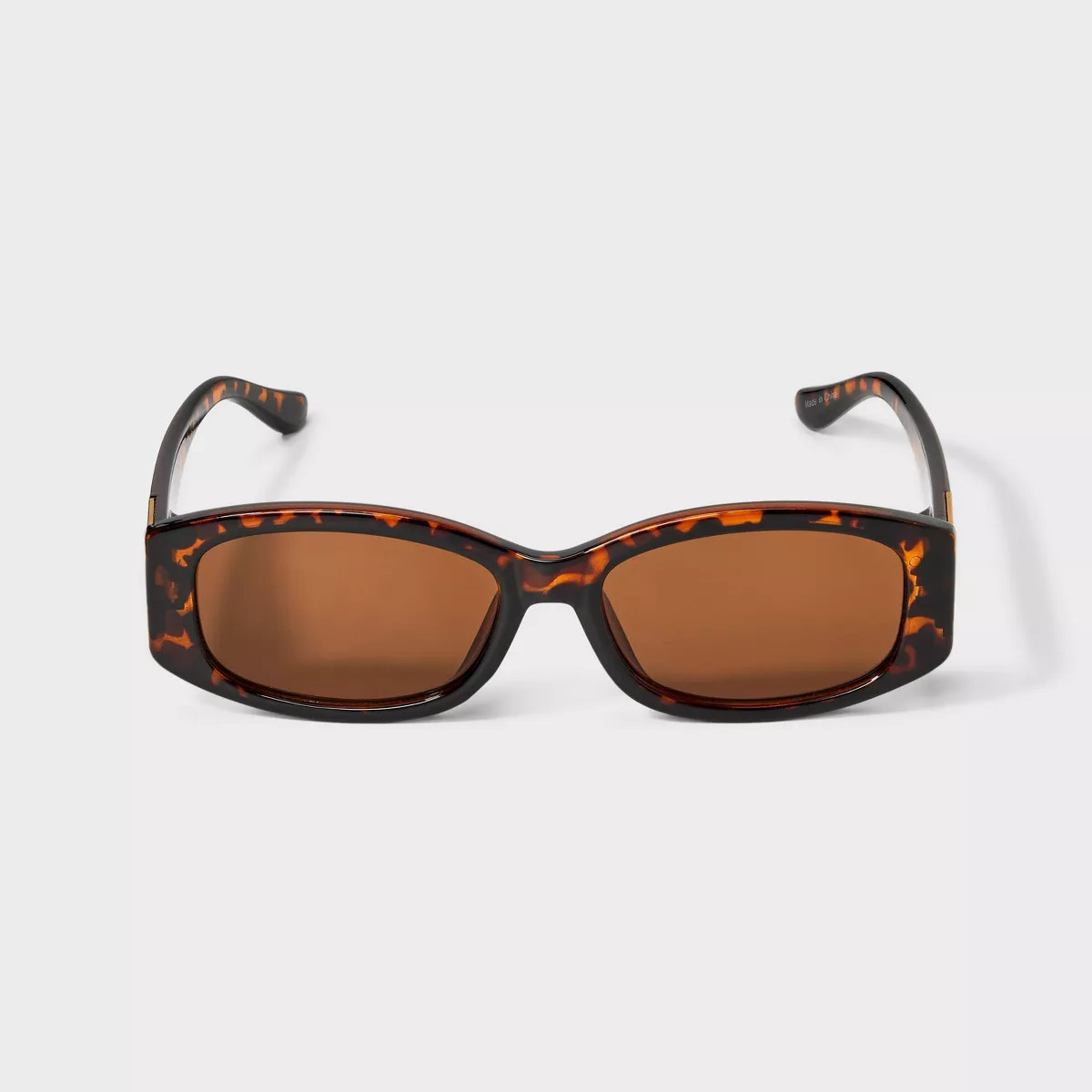 Women's Plastic Rectangle Cateye Sunglasses with Metal Temple Detail - Wild Fable™ Tort | Target