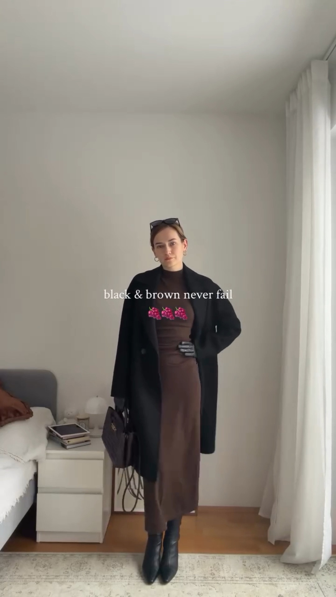 Minimal palette, maximum impact 

~ 🍇 sunglasses Apercu Eyewear 20% off with my code KATE20

#blackandbrown #winterstyles #elegantwinterstyles

#LTKdeutschland #LTKworkwear #LTKwinter