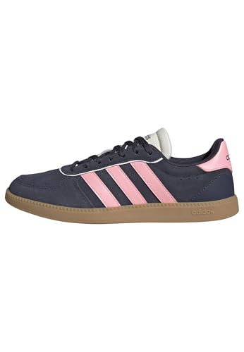 Adidas Women's Breaknet Sleek, Shadow Navy/Pink Spark/Off White, 8 | Amazon (US)