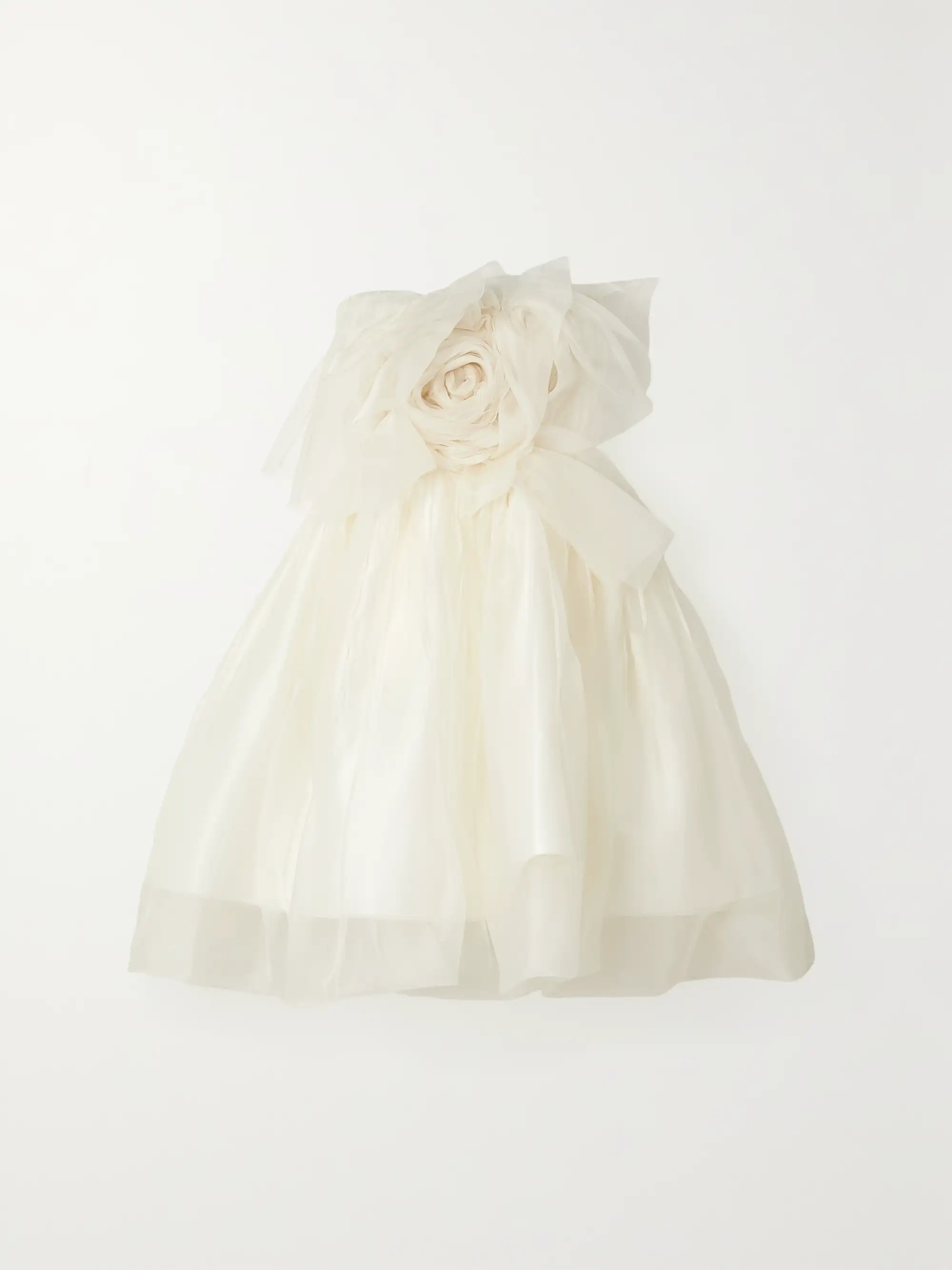 Lottie strapless appliquéd silk-organza mini dress | NET-A-PORTER (US)