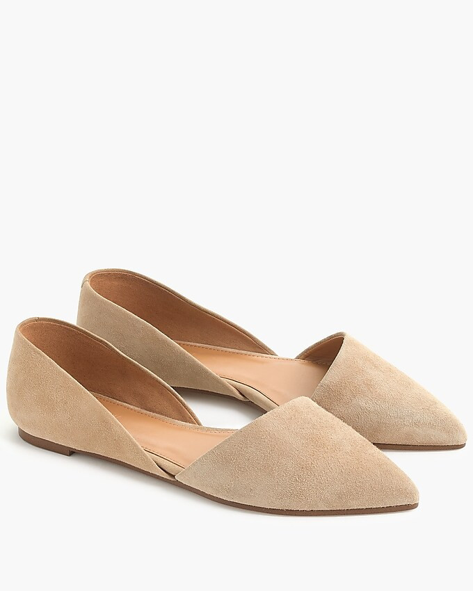 Zoe suede d'Orsay flats | J.Crew Factory