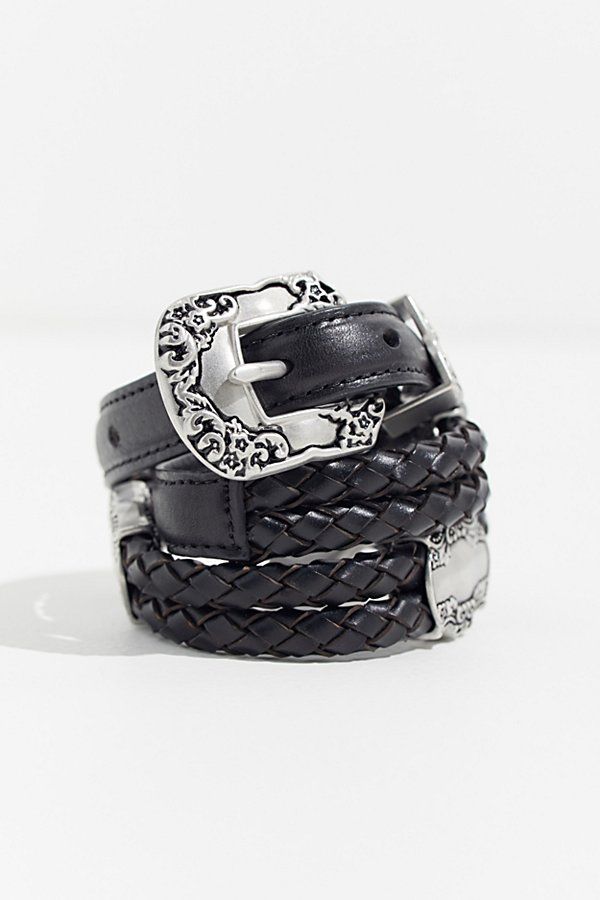 Braided Western Belt - Black S at Urban Outfitters | Urban Outfitters (US and RoW)