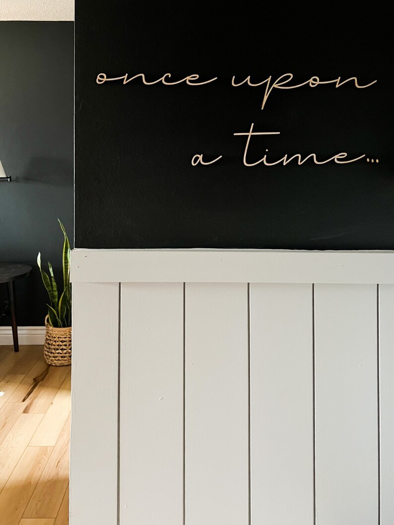 Script Once Upon A Time Sign for Nursery or Playroom  Free - Etsy | Etsy (US)