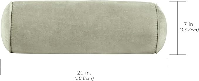 Nate Home by Nate Berkus Decorative Cotton Velvet Bolster Pillow | Soft Luxurious Modern Decor, C... | Amazon (US)